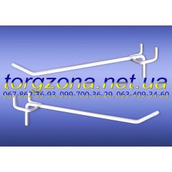 Гачок в перфорацію L-150. d-4mm. крок 30мм (білий)